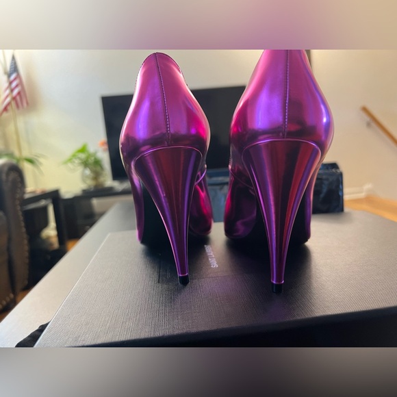 Saint Laurent - Kiki 100 Pump Vitellino Laminato - Picture 13 of 16